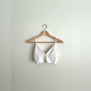Zara Spaghetti Strap White Crop Top Bralette